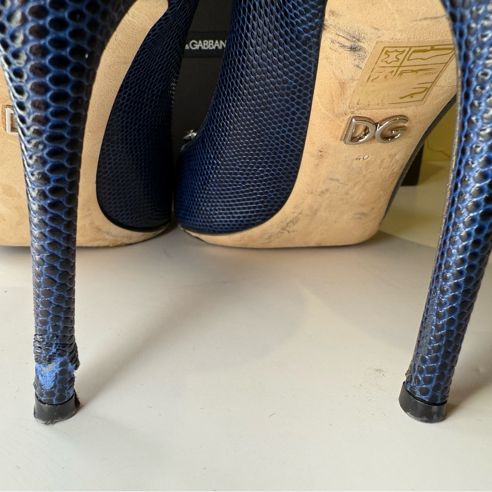 Dolce & Gabbana Blue Crystal Embellished Heels - Picture 5 of 9